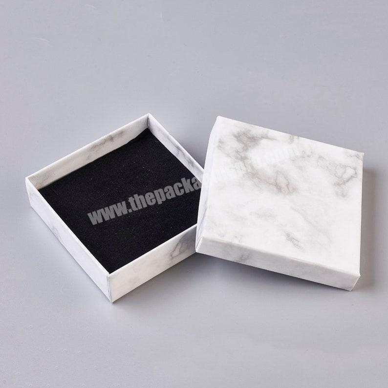 Wholesale Custom Paper Lid And Base Package Boxes Jewelry Packaging Flower Cardboard Print Marble Gift Box
