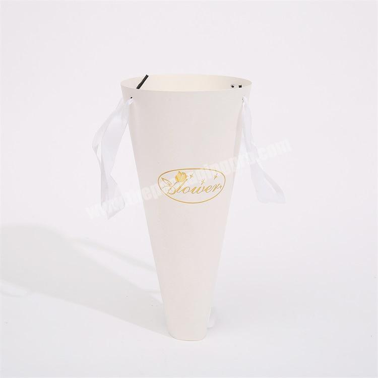 Wholesale Custom logo  Wedding Cardboard Packaging Flower Bucket Box With Handle