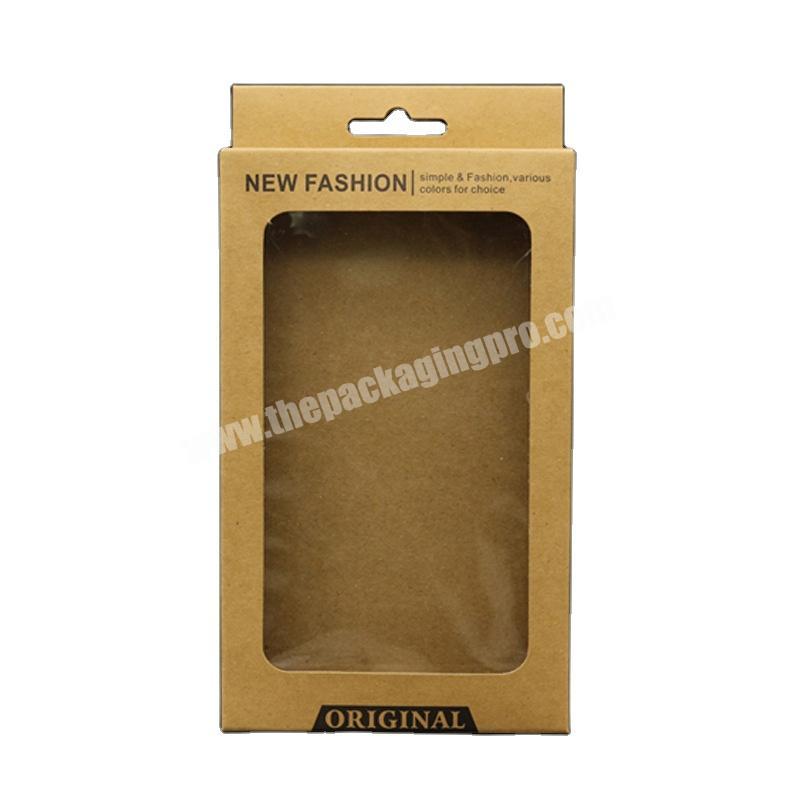 Wholesale Custom recyclable Kraft Cell Phone Case Tempered Glass phone Screen Protector Packaging Box