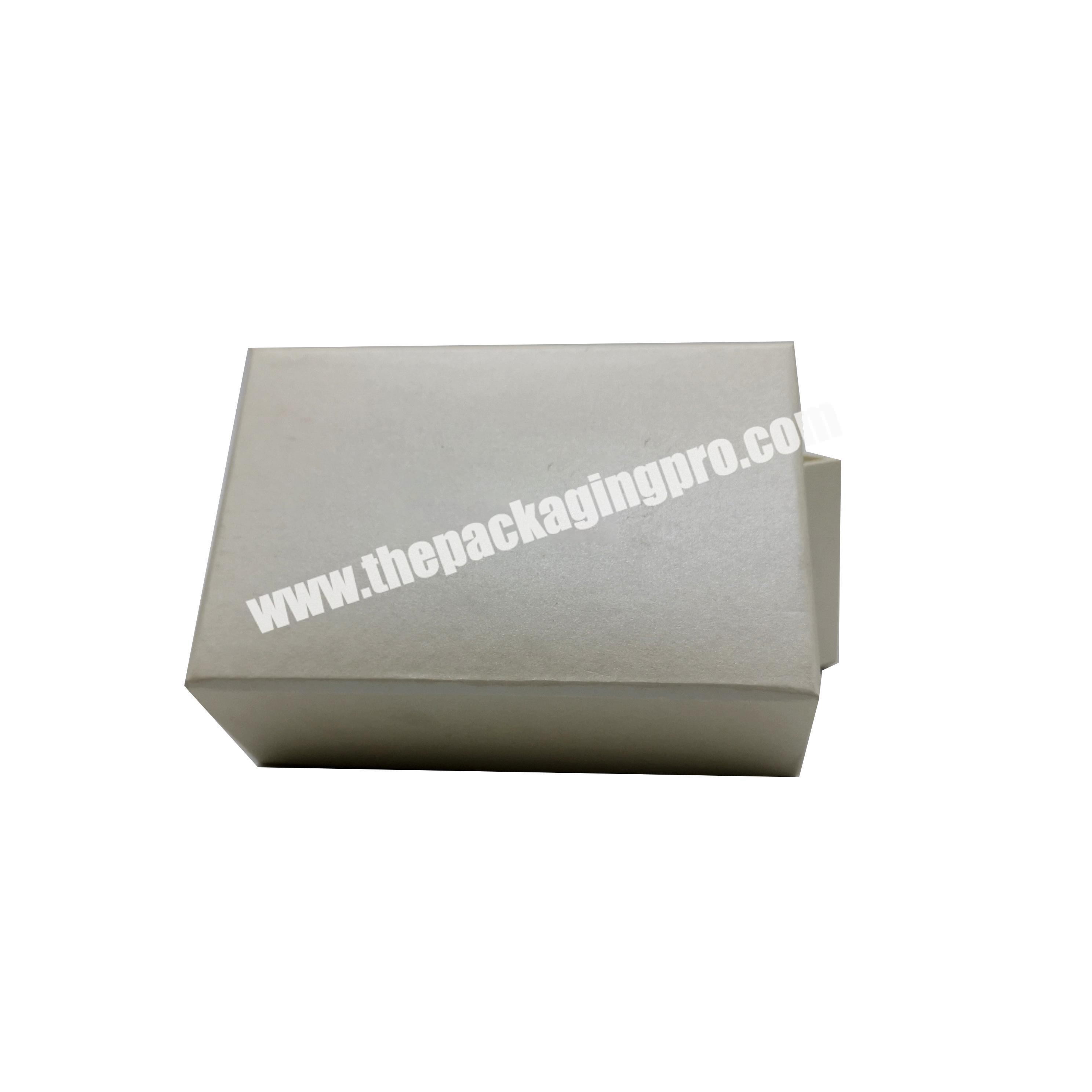 Wholesale Customized White Grey Board Removable Lid Hardcover Insert Gift Watch Box