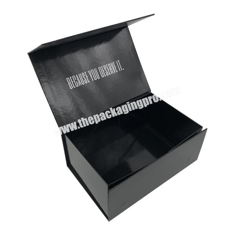 Wholesale Flip Top Catch Packaging Closure Book Paper Packing Custom Logo Cardboard Luxury Gift Boxes With Magnetic Lid
