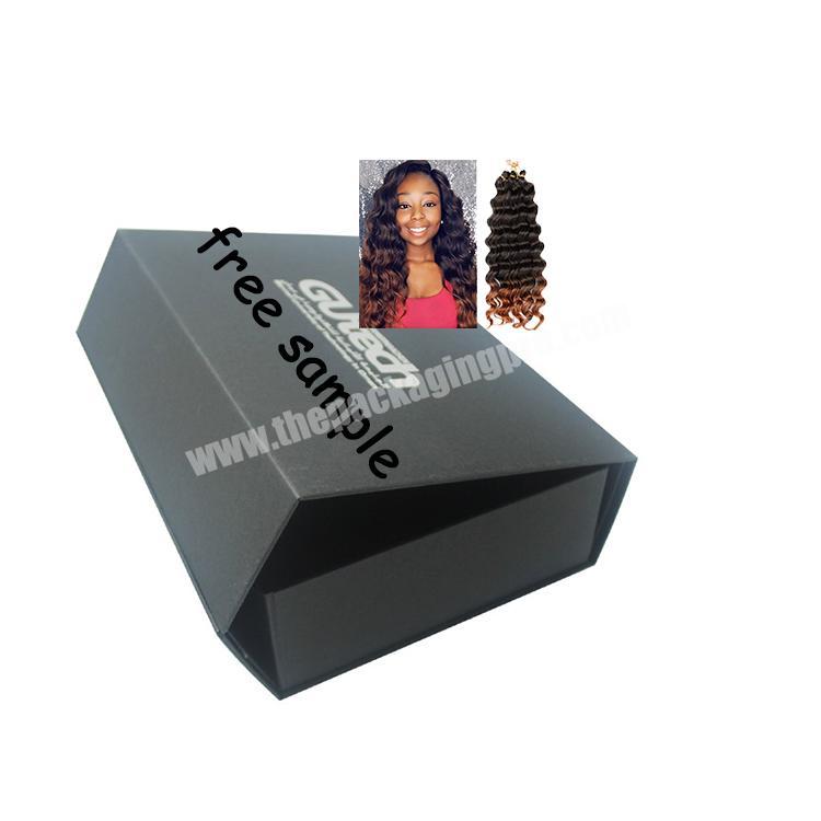 Wholesale Folding Design Flip Top Cardboard Hair Extension Packaging Boxes With Magnetic Catch