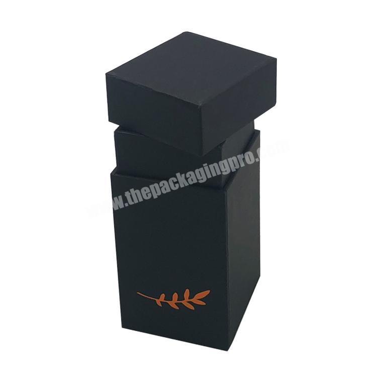 Wholesale Lid and Base Box for Candle Foil Stamping UV Spot High Quality Rigid Box Matt Black ECO Friendly Packaging