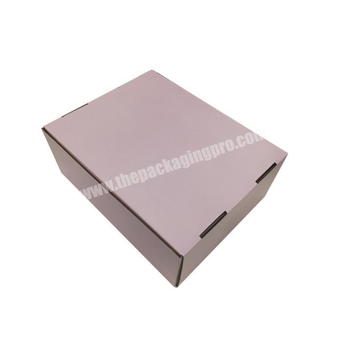 Wholesale Low Price Custom Printed Eco Friendly Corrugated Pink Kraft Paper Packaging Mailer Shipping Box For Clothing Shoes