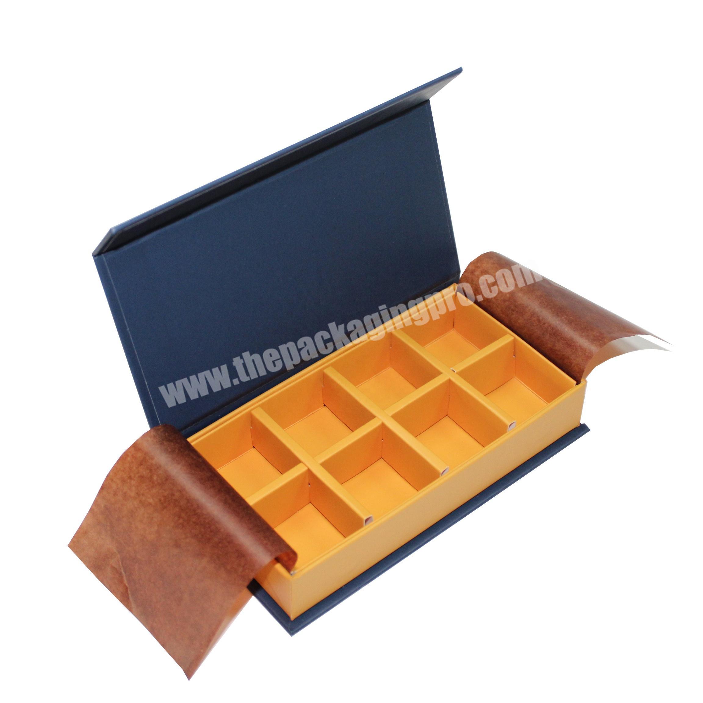 Flap Lid Packaging Cardboard Bespoke Custom Magnetic Closure Gift Box Customized  Chocolate