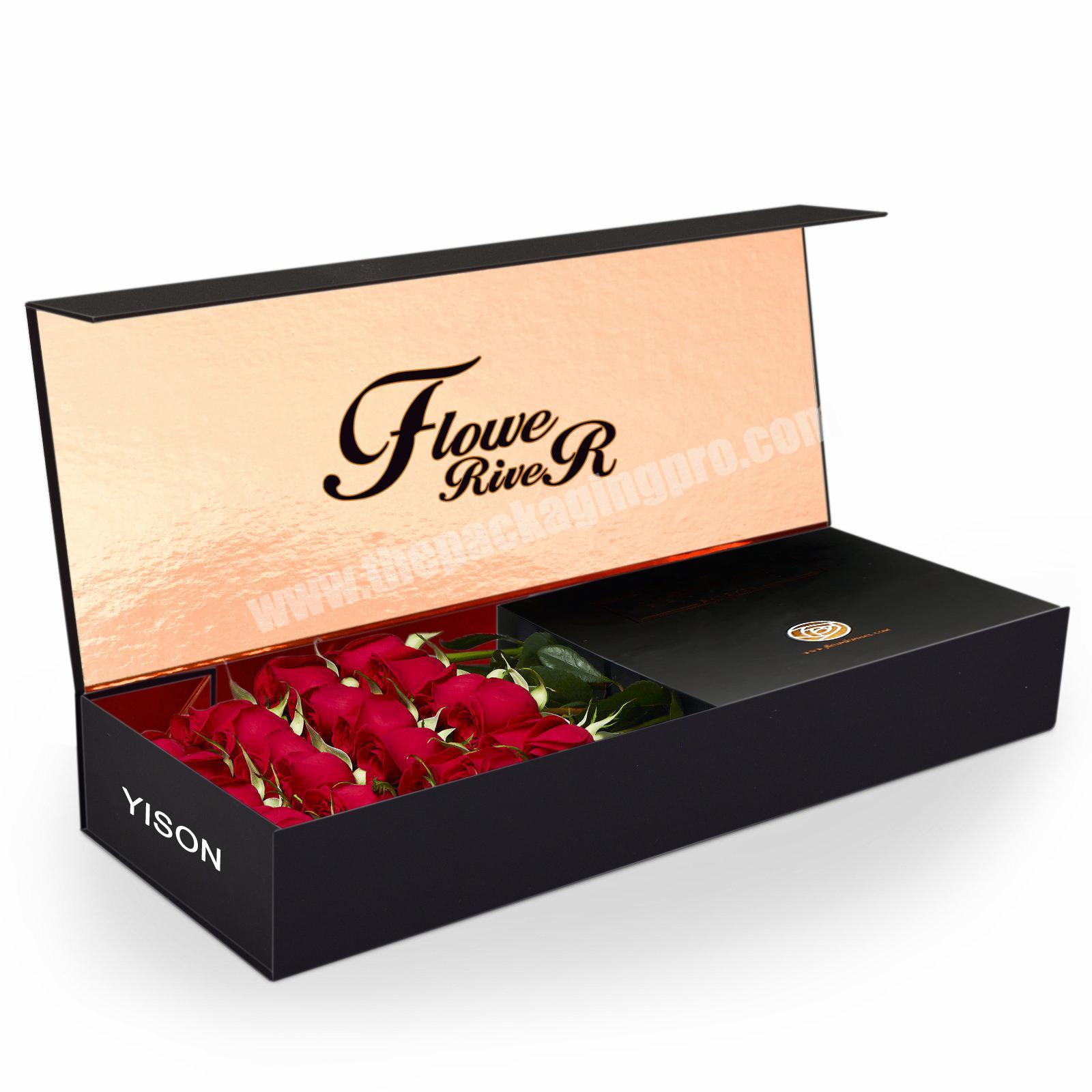Wholesale Luxury Rigid boite a fleur FLower Packaging Boxes For Flowers Packaging