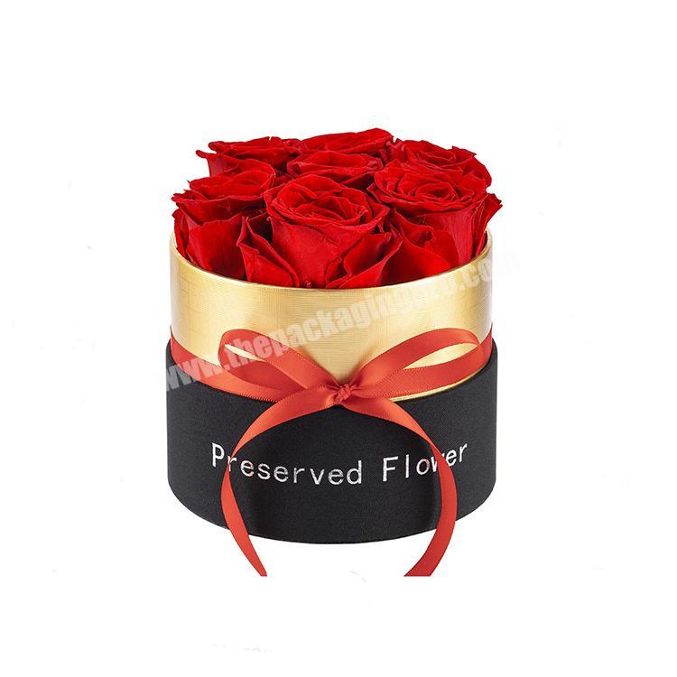 Wholesale Luxury Round Flower Boxes Packaging Custom Logo Printing Round Flower Gift Box