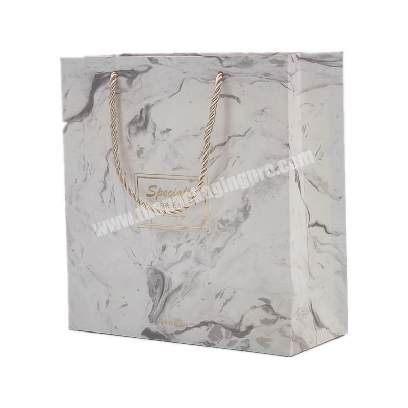 Wholesale Paper Wedding Favor Recyclable Handbag Recycle Materials Custom Shopping  White Gift Paper Bag