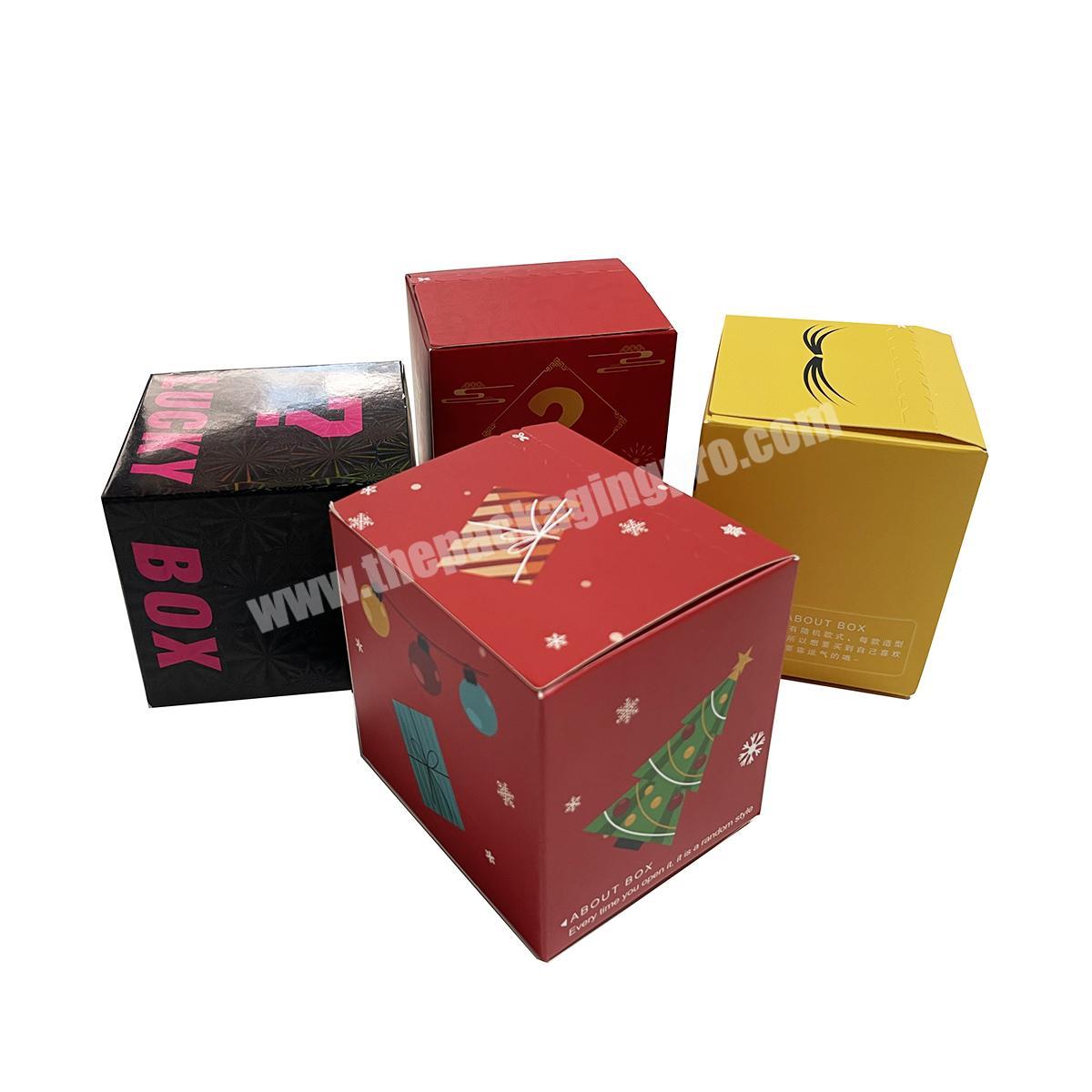 Wholesale Party Favor Christmas Gift Hair Extensions Rigid Luxury Gift Kraft Paper Box