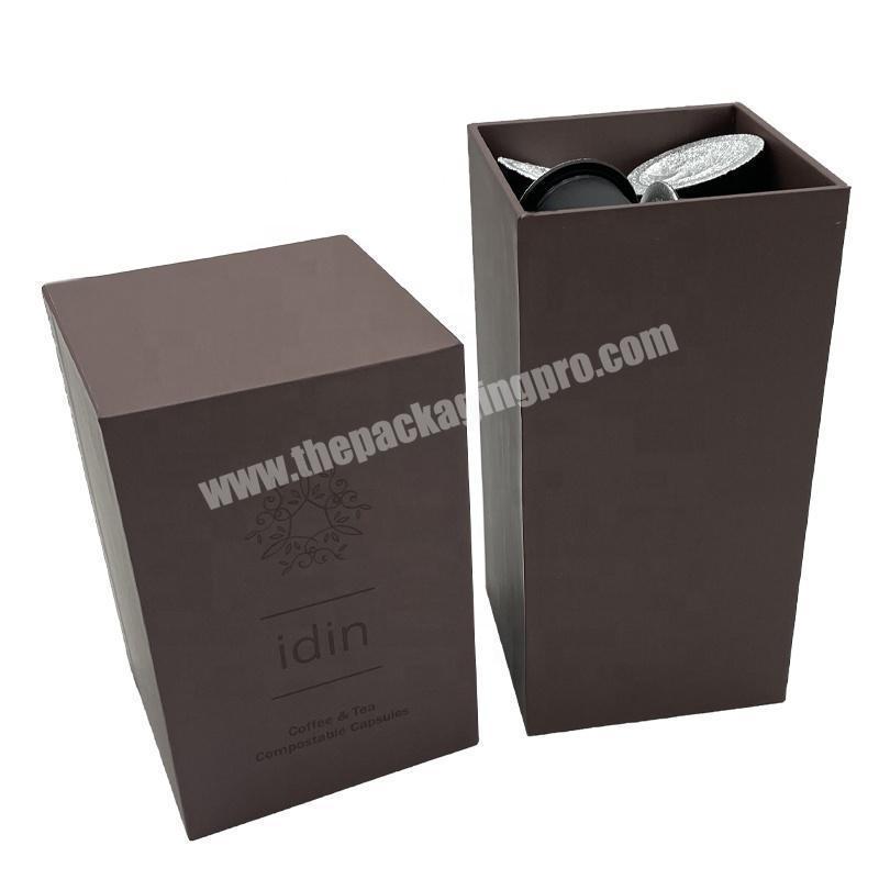 Wholesale Price 20pcs Coffee Capsule Packaging Boxes Set Lid and Base Cardboard Boxes Custom Coffee Gift Box