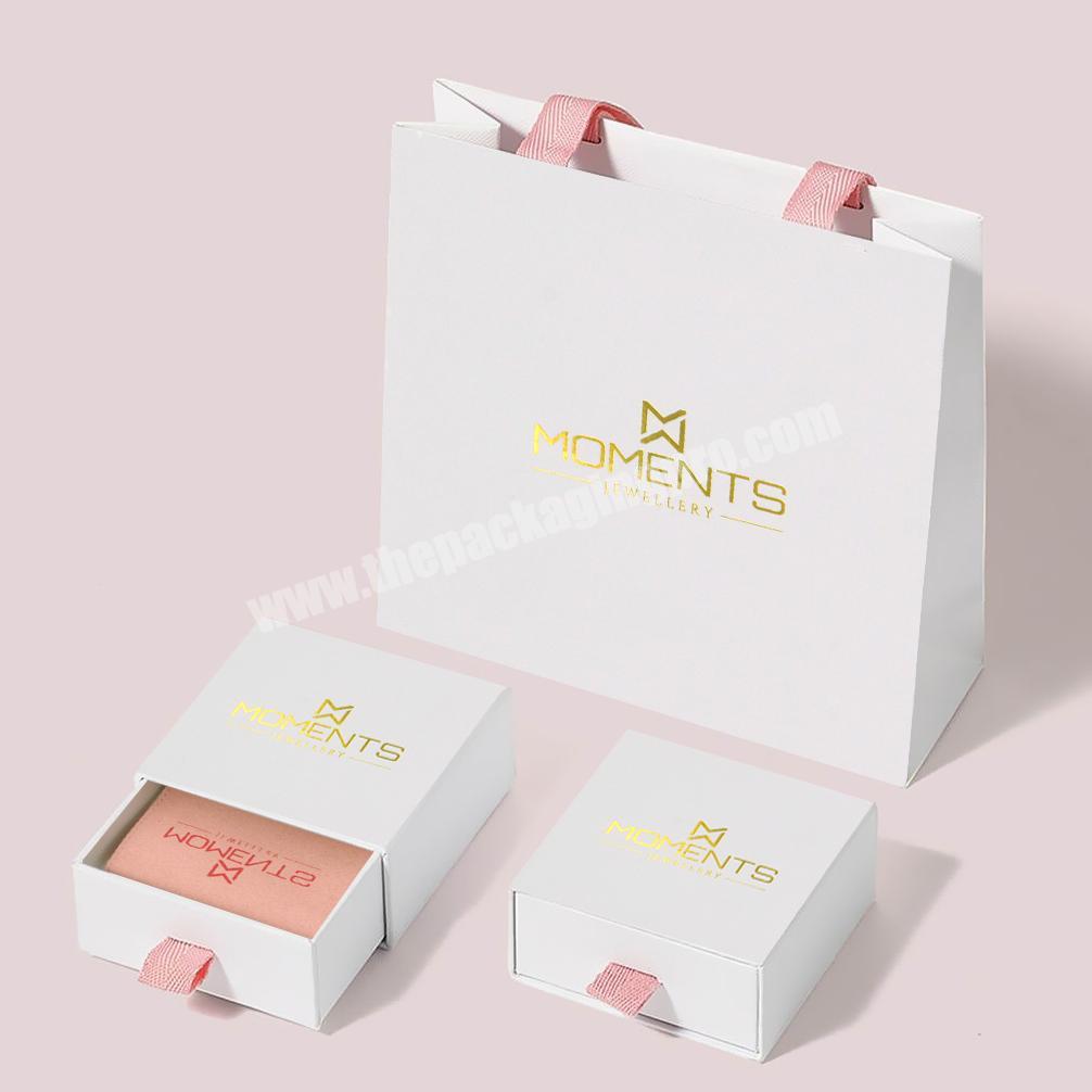 Wholesale Printing Luxury Paper Cardboard Custom Logo Creative Embalagens Para Joias Pink Jewelry Box Packaging With Logo