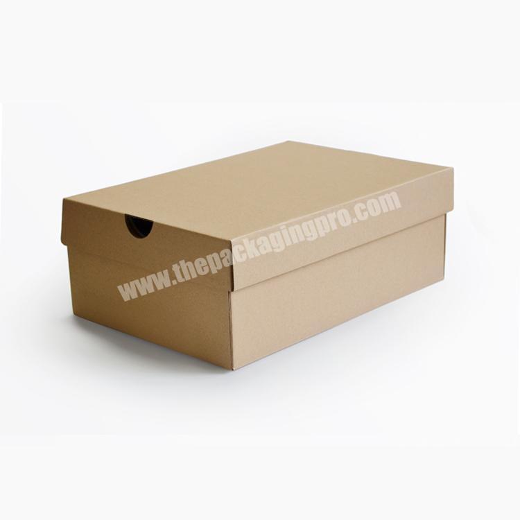 Wholesale Private Label Custom Size Foldable Rigid  Flip Boxes Cardboard Kraft Paper Shoe Box For Sale