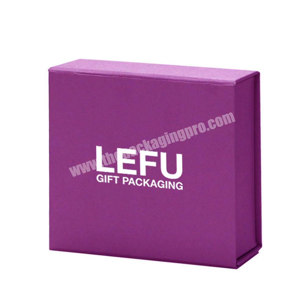 Wholesale custom cosmetic make up rigid box luxury gift clothing paper box plum magnetic paper box packaging with logo