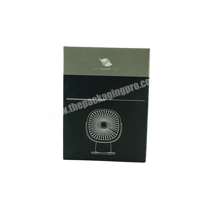 Wholesale custom logo black cardboard box with black corrugated insert fan candle skin care gift box foldable box