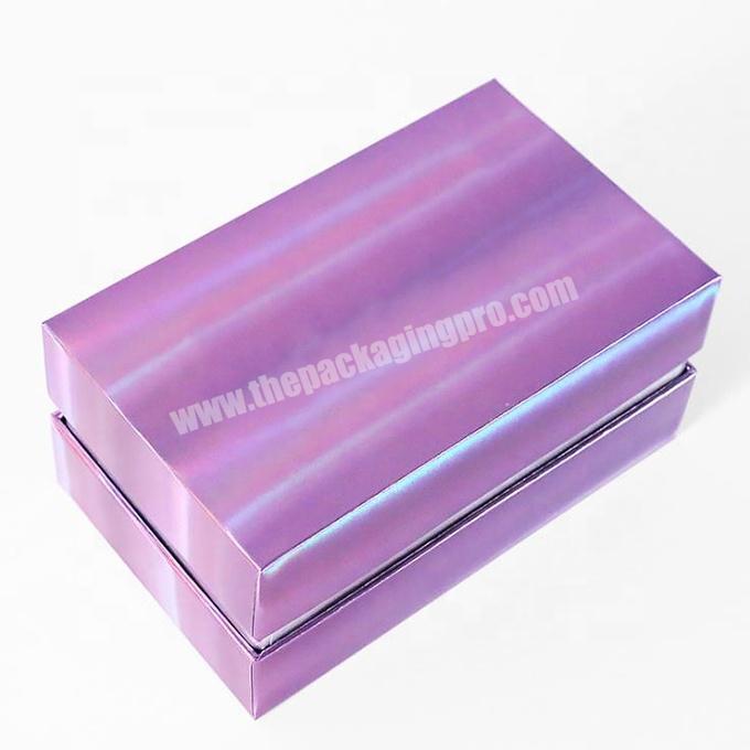 Wholesale custom luxury  cost-effective holographic lip and base gift box packaging