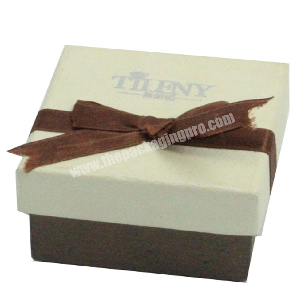 Wholesale gift packing  High End Square Paper necklace Jewellery Ring Box With Logo