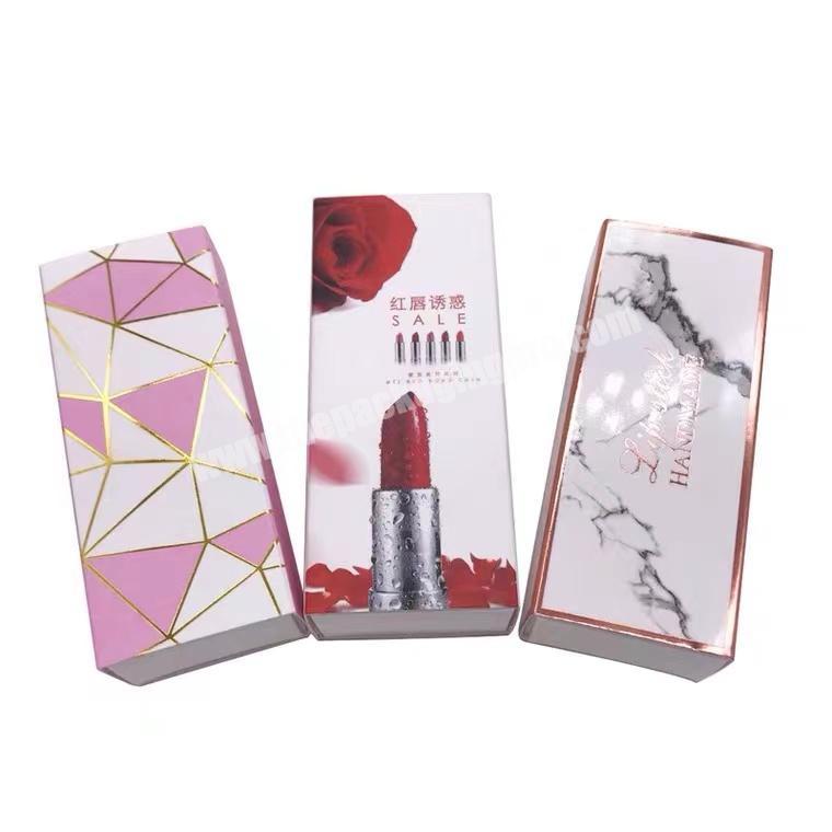 Cardboard Cosmetic Good Quality Diy Gold Stamping Lipstick Craft Packaging Santa Claus Christmas Gift Paper Box Set Box