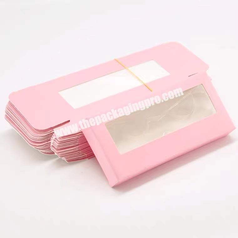 Wholesale lash box custom logo printing cardboard box rose gold foil stamping beauty false eyelash paper packaging boxes