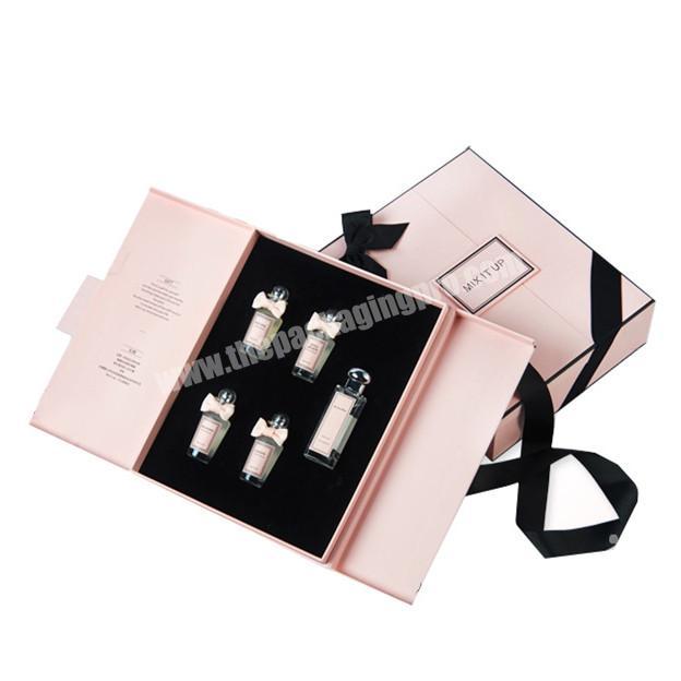 Wholesale luxury perfume box with ribbon packaging for perfume bottles