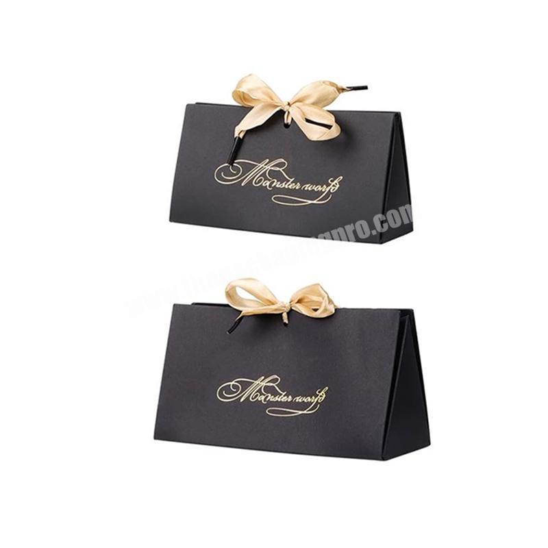 Wholesale printed small paper bag manufacturers high quality paper bag custom print logo kraft small paper bags with ribbon
