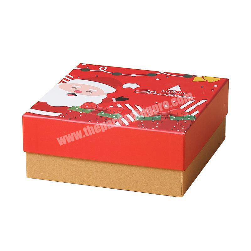 Wholesale red Christmas gift boxes candy and chocolate packaging bag and box set