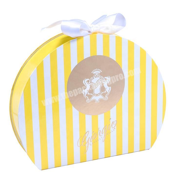 Wig Bags Hair Packaging With Ribbon Customized Hair Extension Gift Boxes for Wig With Lid