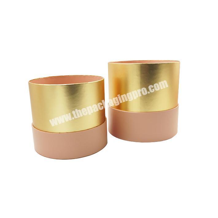 Wrapping paper gift carton light tube small hat cardboard kraft paper pink perfume tea template cylindrical round box manufacturer