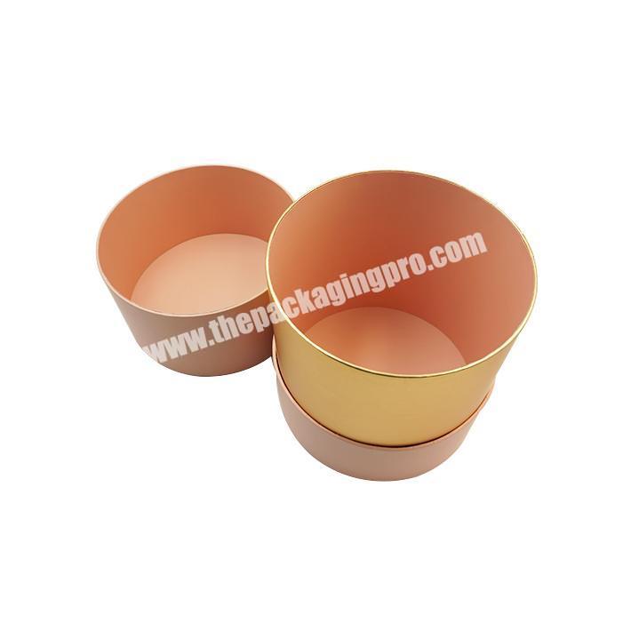 Wrapping paper gift carton light tube small hat cardboard kraft paper pink perfume tea template cylindrical round box