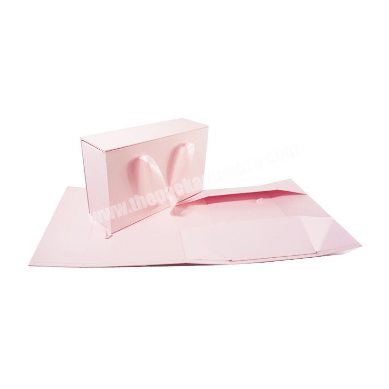 ZL Custom Packaging Clothing Dress Shoe Wedding Favors Bridesmaid Rigid Cardboard Foldable Magnetic Paper Gift Box With Ribbon