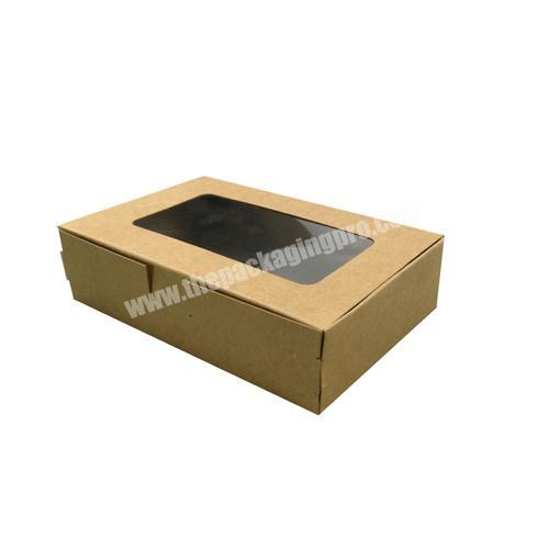 ZL Custom mini kraft paper macaron biscuit candy chocolate cupcake egg tart favor gift  packaging box with pvc window wholesale