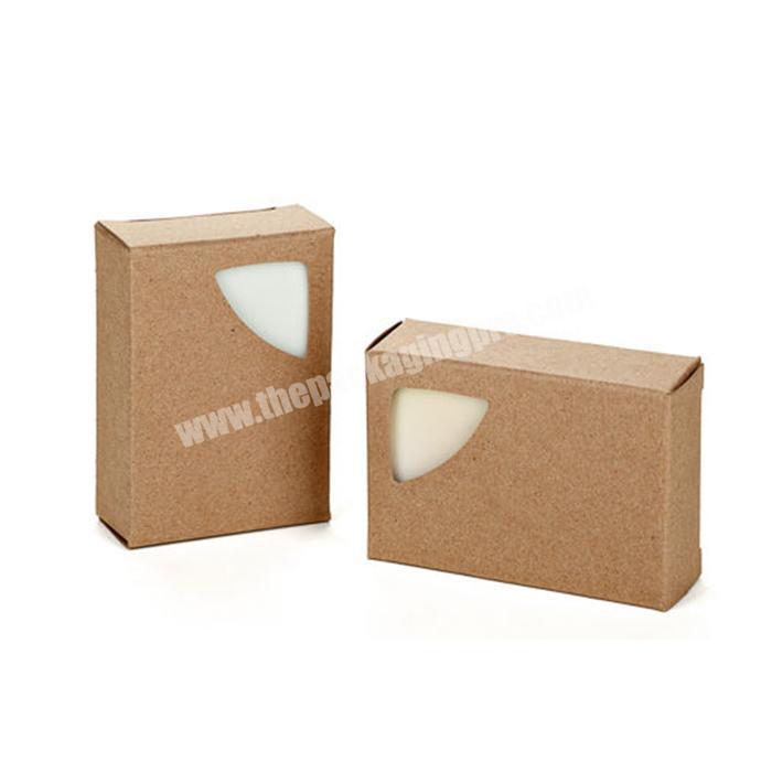 ZL custom printed with logo recycle empty  natural brown kraft paper handmade rose bar soap craft folding packaging gift boxes