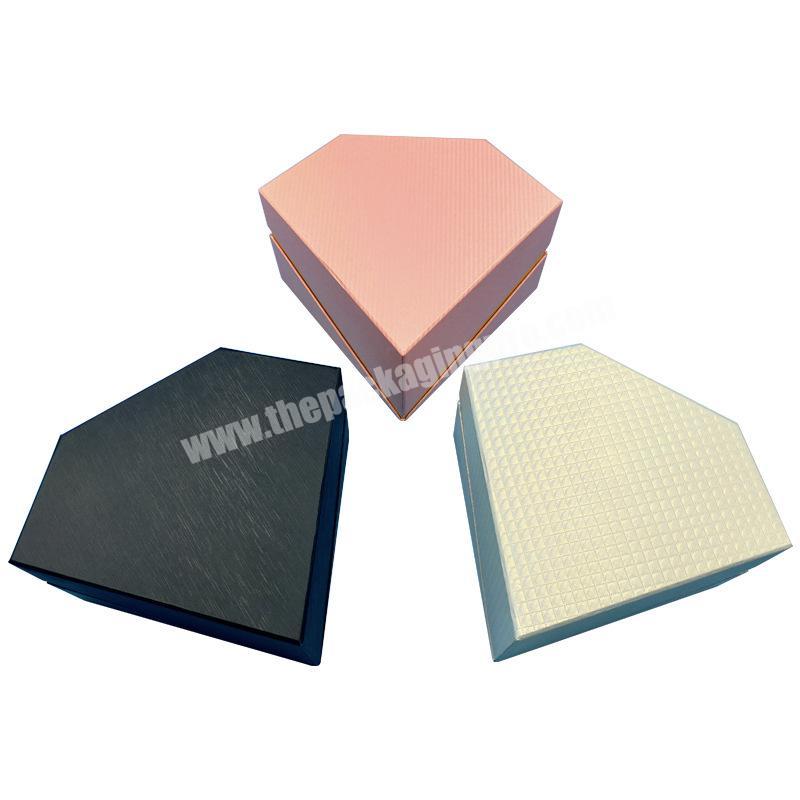 ZL stylish packaging box for sweater creative paper wrapped gift box with lid low moq customized hard diamond-shape box