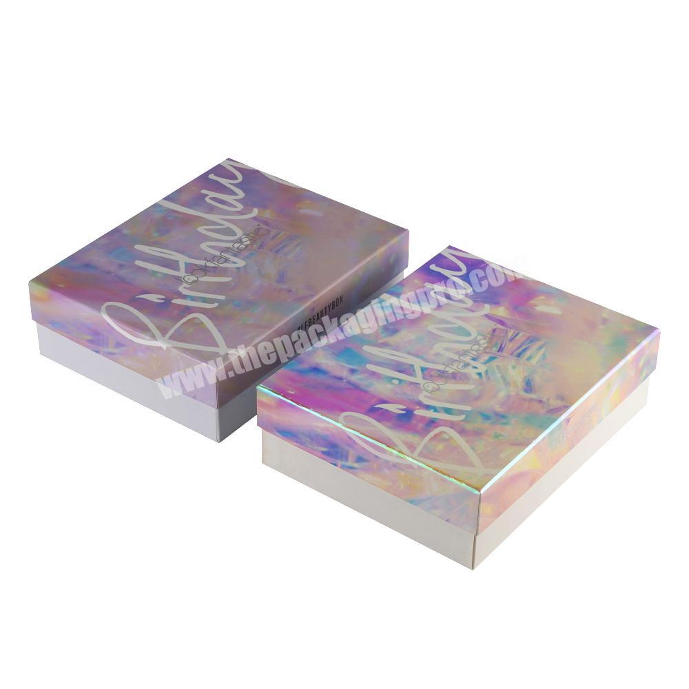cardboard Paper cosmetic magnetic men birthday explosion perfume top and base gift set box