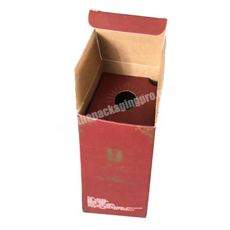 cheap corrugated paper carton wine bottle packaging box