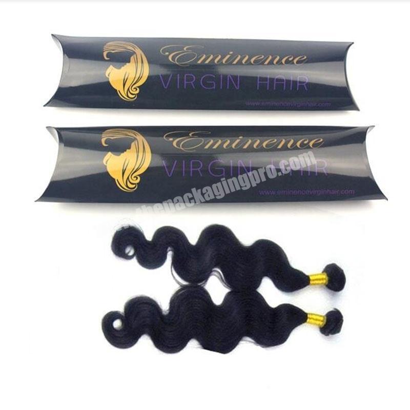 cheap small custom printing paper hair bundles accessories bracelet packing paper pillow box packaging