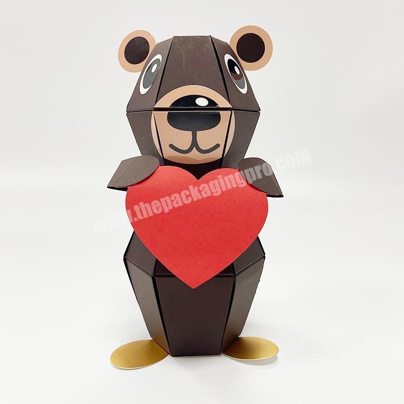 china design custom cute animal bear surprise pop up paper 3D animal toys packaging Packaging Parts