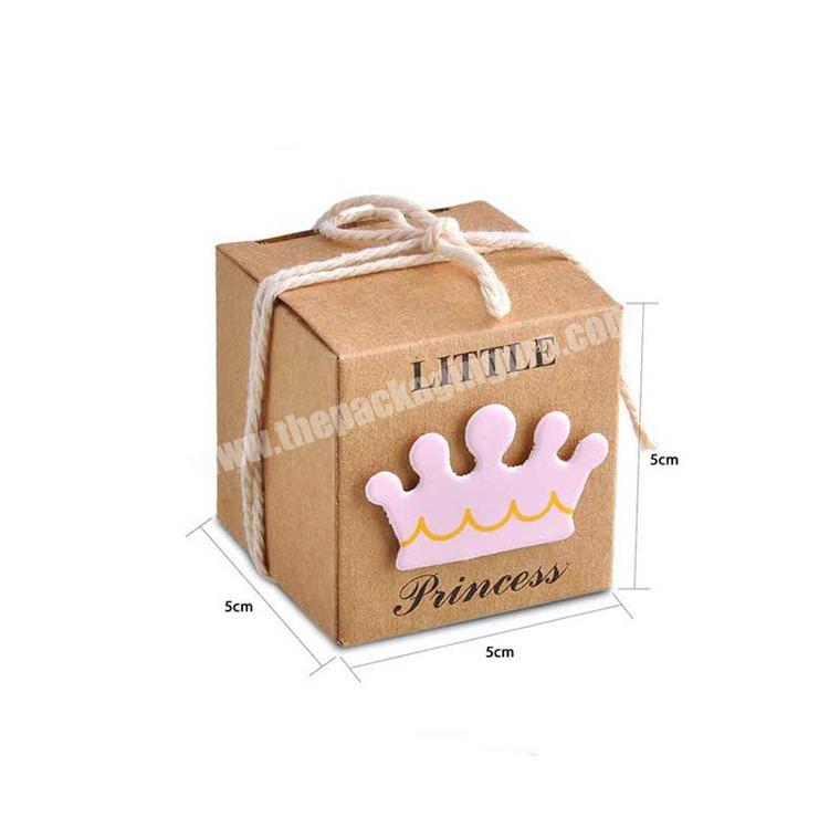 christmas customized mini baby born decorative wrapping shower wedding candy  packaging set kraft paper gift box for birthday