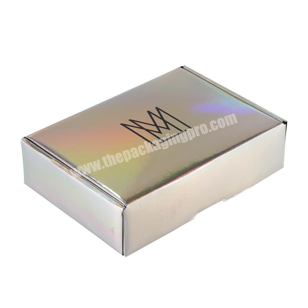 crate black mailer eyelash shipping packaging gift case silver holographic paper box