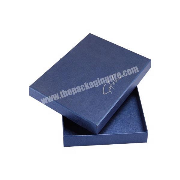 custom bespoke empty medium size luxury blue fancy paper shopping gift box telescoping rigid boxes