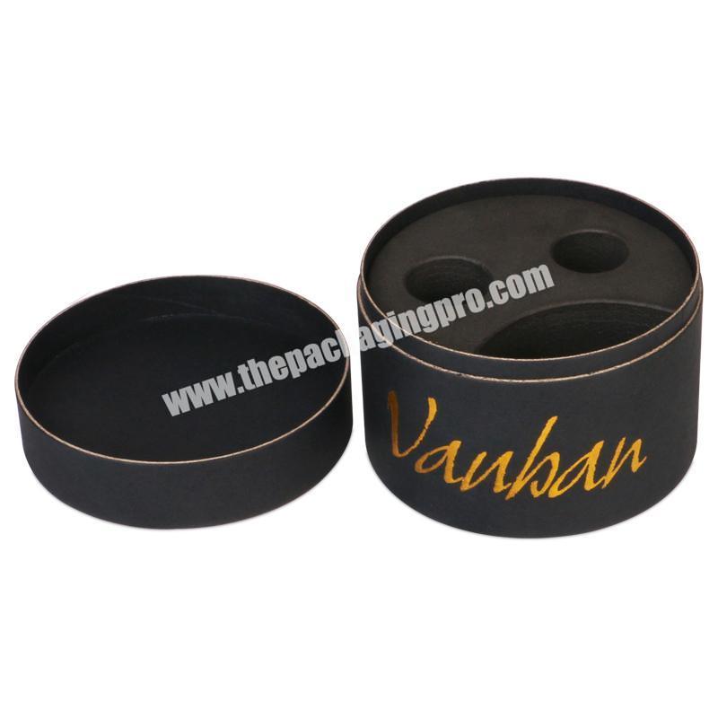 custom black cardboard tube for packaging cardboard tube packaging with foam insert