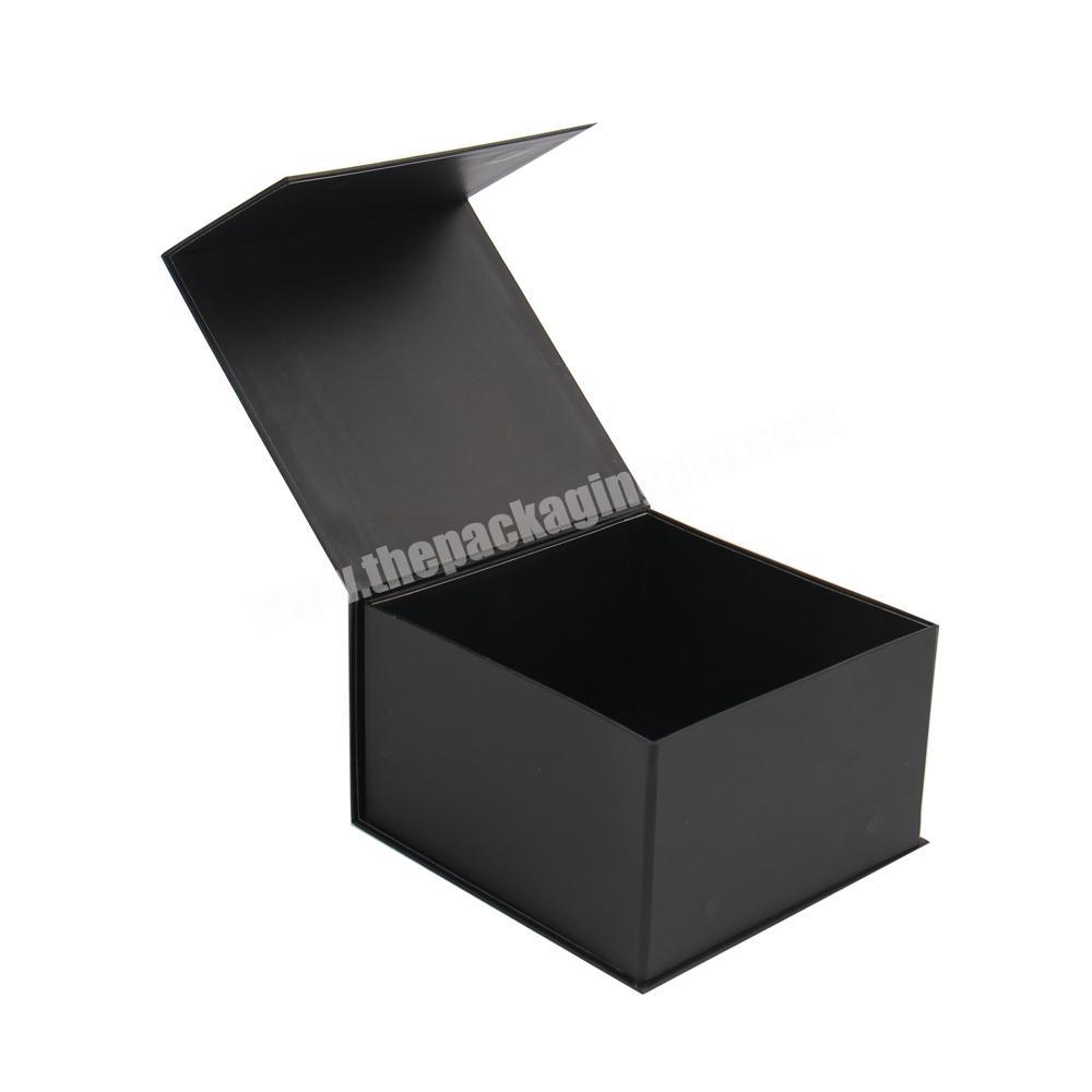 custom black foldable cardboard  magnetic baseball cap hat fedora packaging gift box