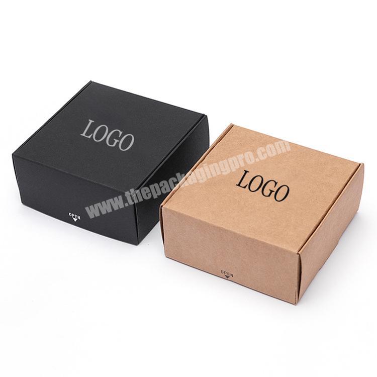 custom black matte kraft paper corrugated box shoes packaging shipping mailer box