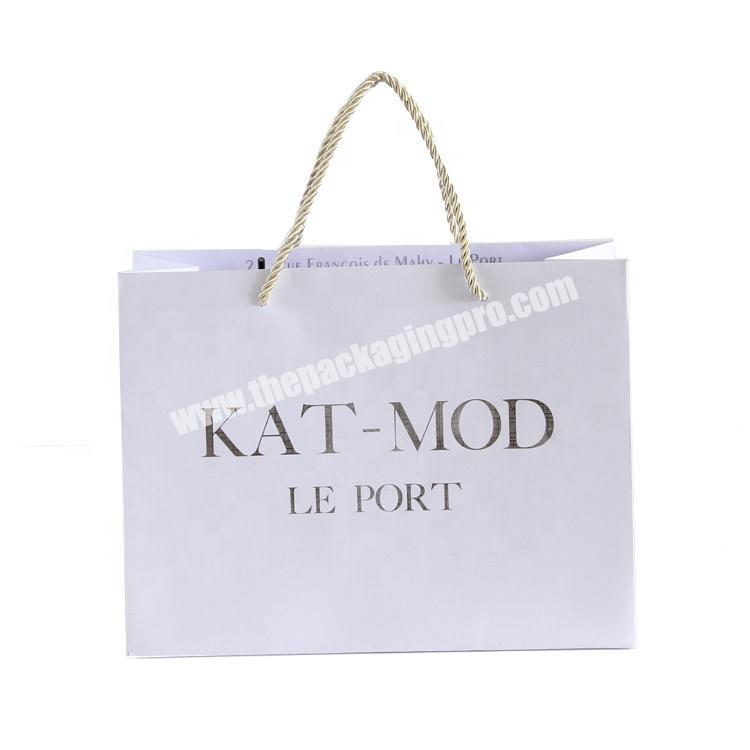 wholesale custom logo printed recycled shopping paper bag