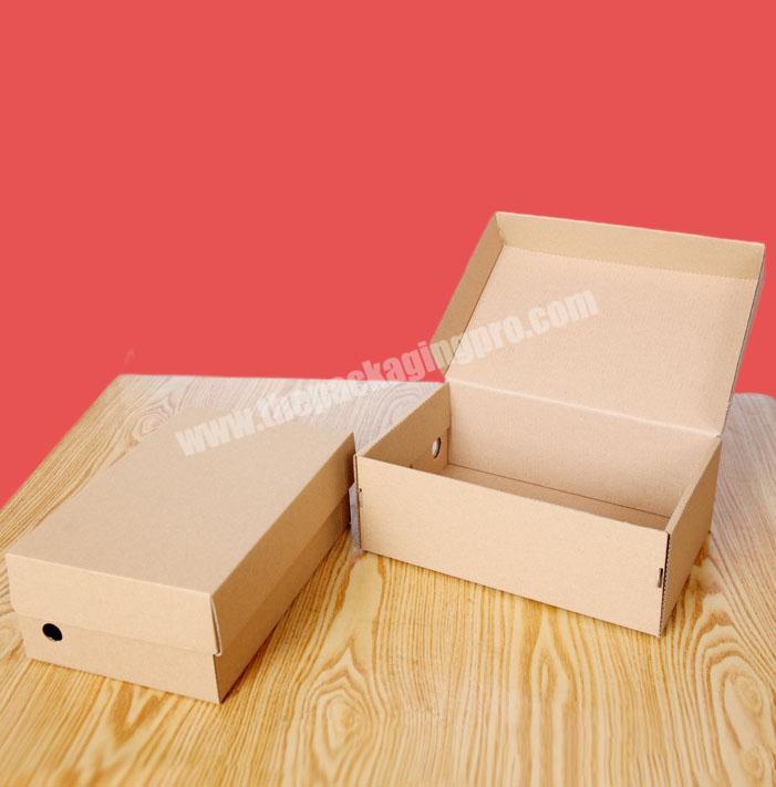 custom folding flip lid sports shoes leather shoes corrugated box express packaging kraft paper shoe box
