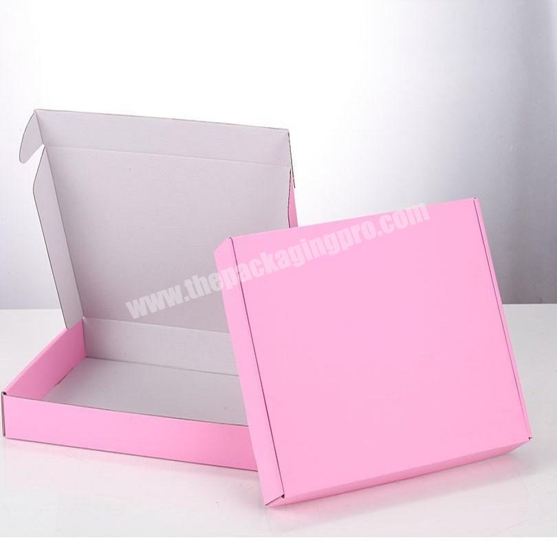 custom hot pink corrugated shipping packaging boxes for suits