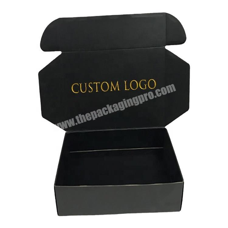 custom logo cajas corrugated cardboard gift cartons plain mailer box recycled black shipping kraft paper boxes