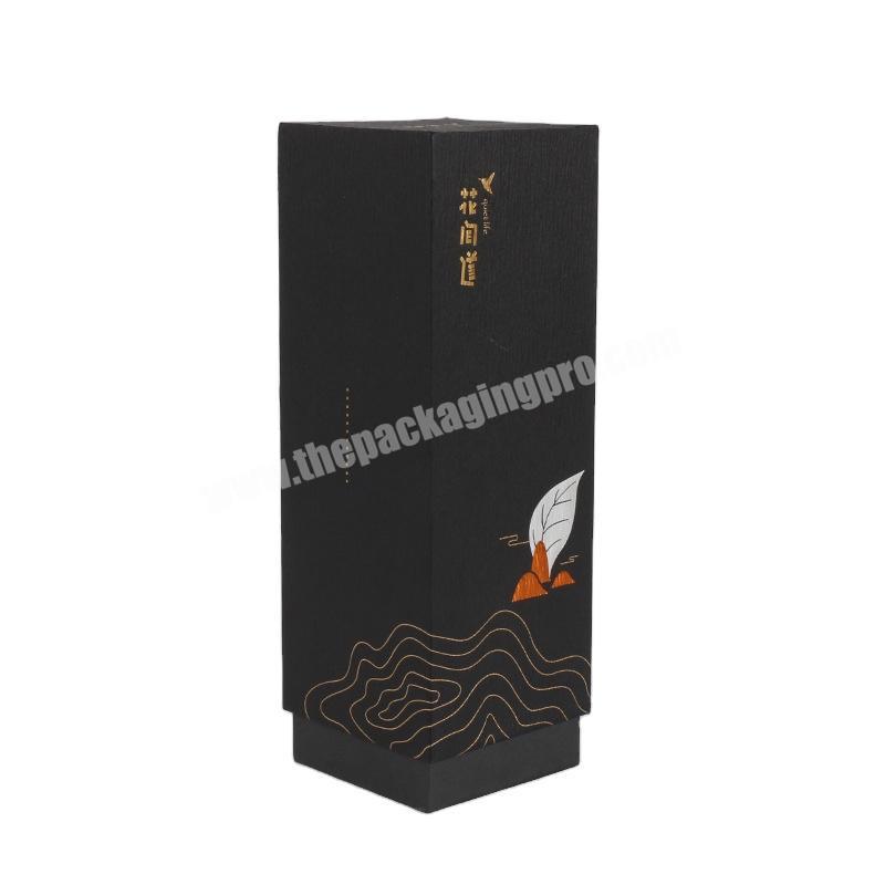 custom logo luxury black essential oil empty box for 50ml perfume bottle packaging