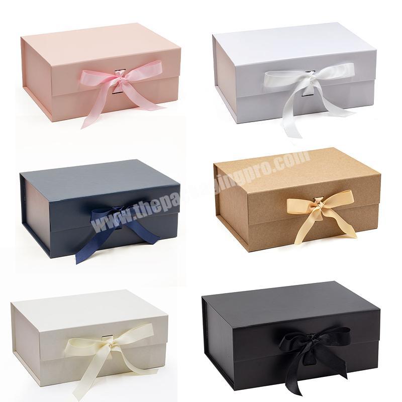 custom logo luxury gift magnetic cardboard kraft package magnet folding box carton package paper boxes for packiging with handle