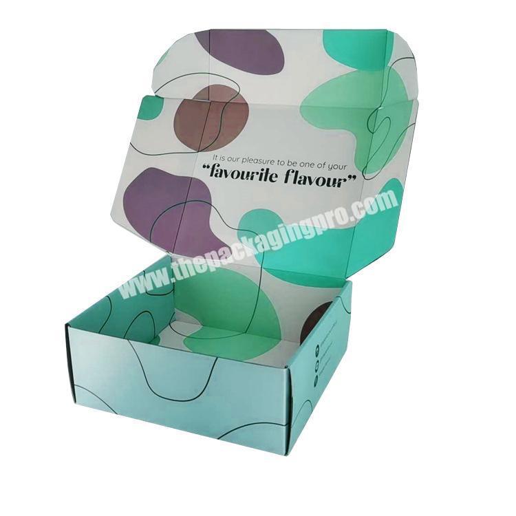 custom logo recycled foldable cosmetic online express shipping mailer corrugated box for coffee bean box packaging