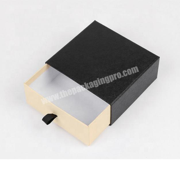 black matt  Golden Foil Custom Logo Drawer Sliding  gift box packaging for clothing jewelry skincare makeup